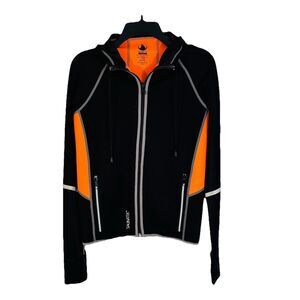 SaunaTek Women's Small Sauna Sweat Suit Paneled Hooded Jacket for Exercise/Heat